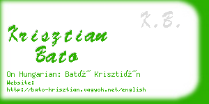 krisztian bato business card